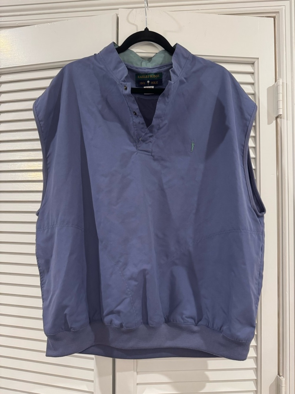 Men's Sleeveless Golf Inspired Light Weight Pullover Vest - Dusty Blue